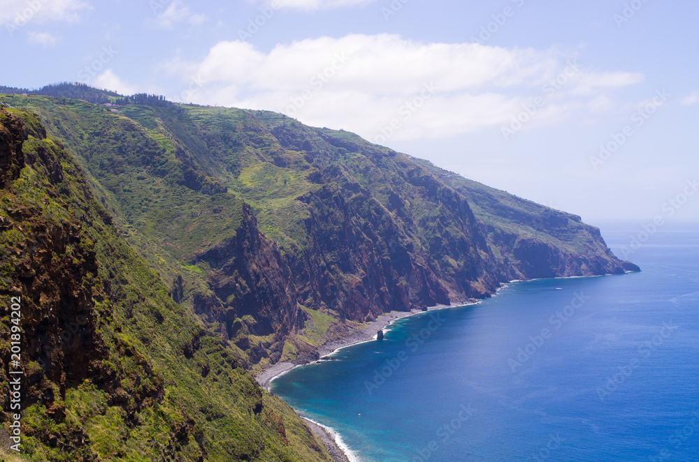 Coast of Madeira island, Ponta do Pargo, Portugal