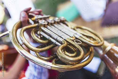 Détail instrument de musique, cor