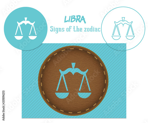 Libra. Signs of the zodiac. Laser cutting. Can be applied to wood, metal, leather, paper, cardboard, plastic
