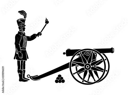 hussar and gun
