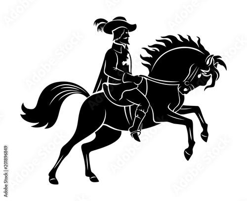 musketeer on horseback