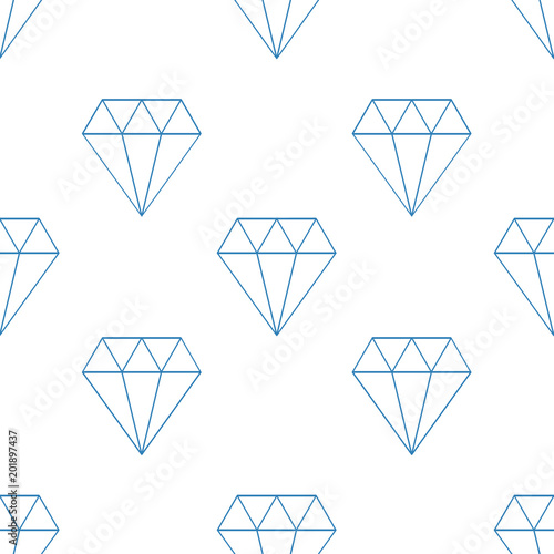 Thin line diamond seamless pattern. Geometric background. Vector illustration.