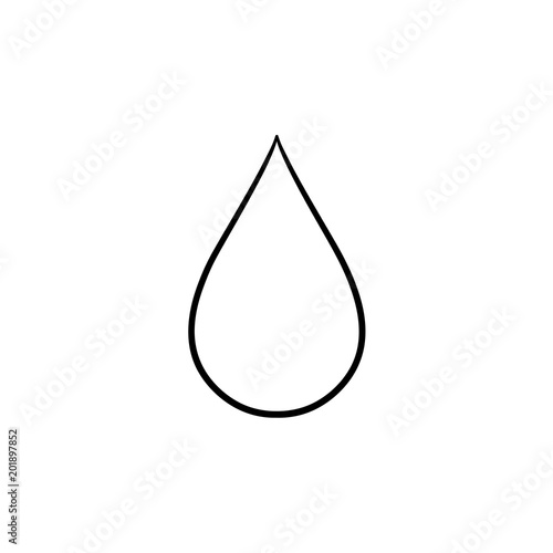Water drop hand drawn outline doodle icon. Clear fresh water drop vector sketch illustration for print, web, mobile and infographics isolated on white background.