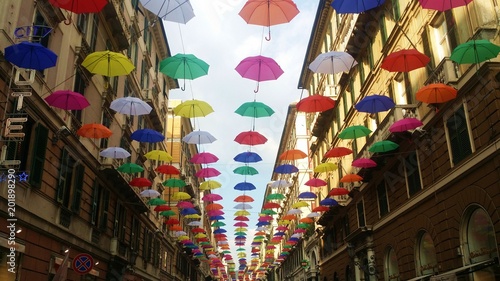 ombrelli colorati ornamentali