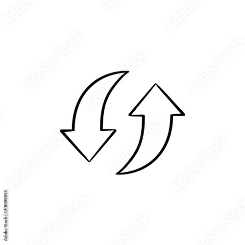 Free Download Circular arrows hand drawn outline doodle icon. Recycle process and environment cycle concept. Arrows vector sketch illustration for print, web, mobile and infographics isolated on white background. - GFXLoad