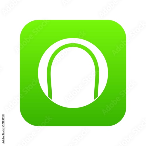 Black and white tennis ball icon digital green for any design isolated on white vector illustration