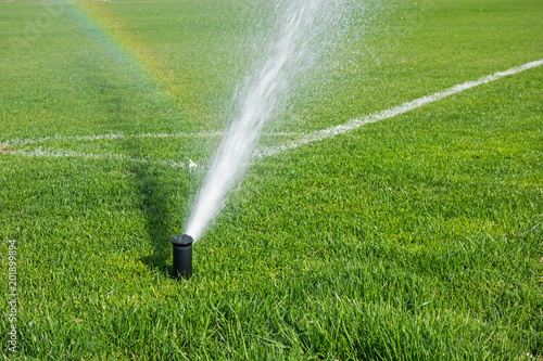 automatic irrigation system for lawns and green grass