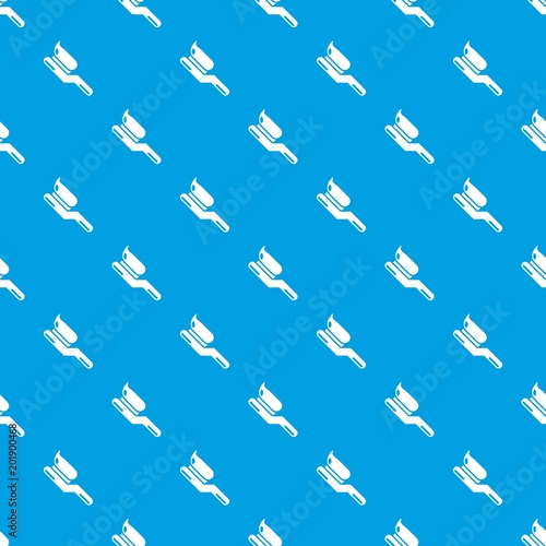 Toothbrush pattern vector seamless blue repeat for any use © ylivdesign