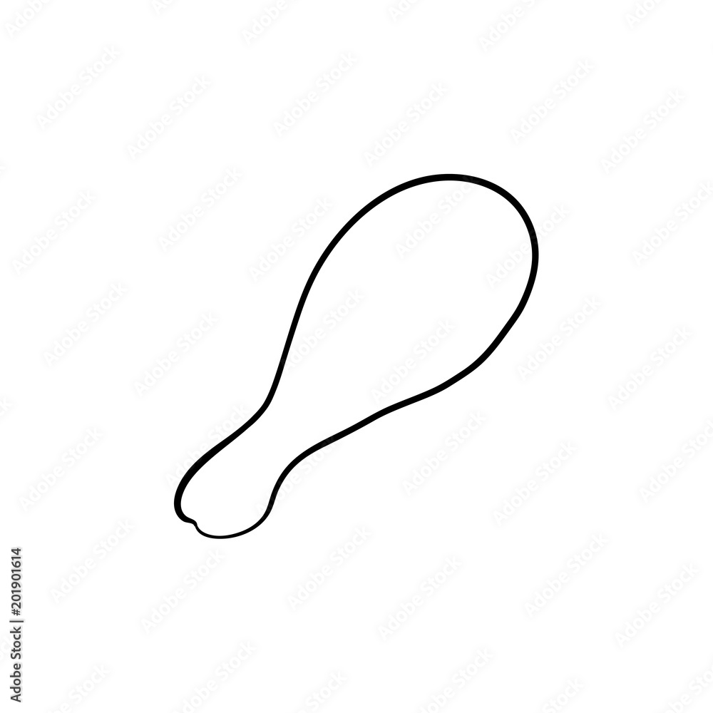 Drumstick hand drawn outline doodle icon. Turkey leg vector sketch ...