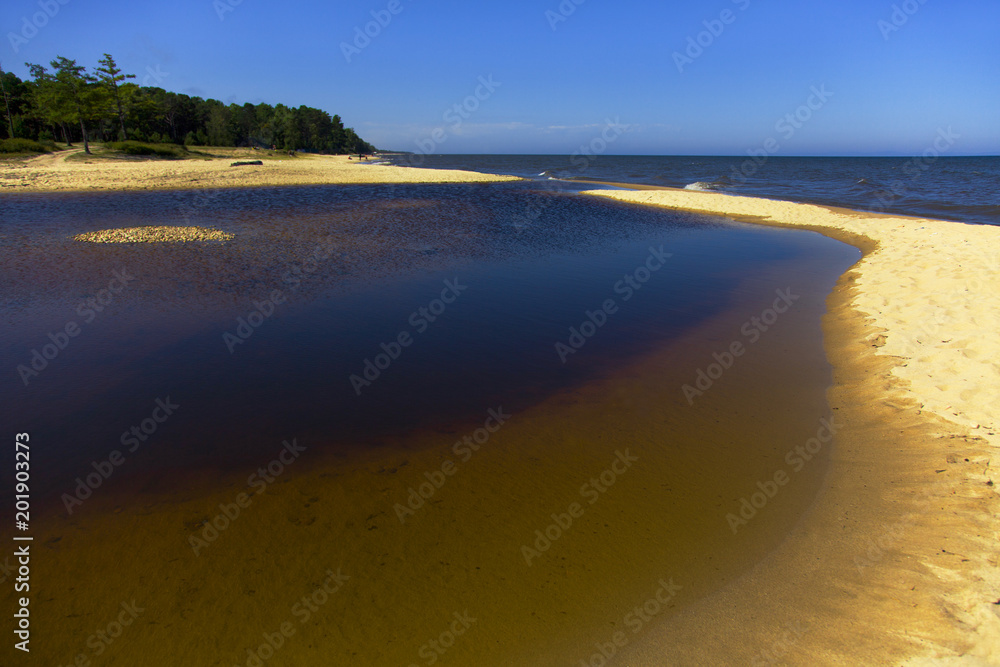 sandy spit at Baikal sandy spit at Baikal