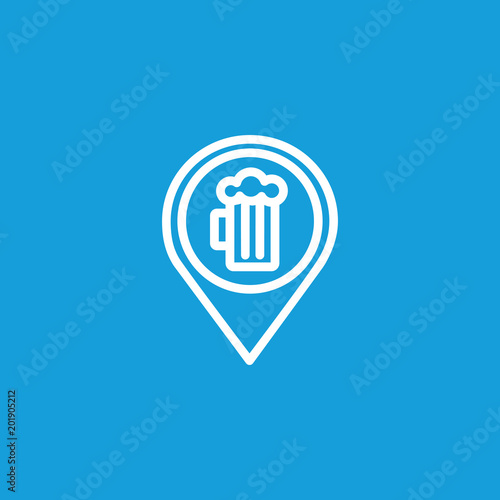 Pub Location Line Icon