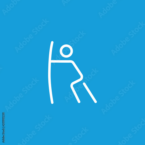 Pushing line icon