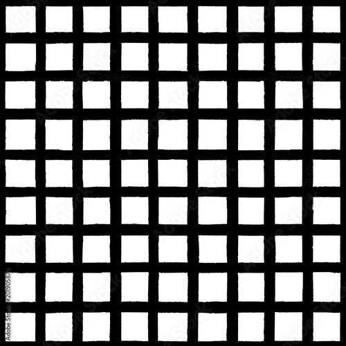 Wallpaper Mural Grunge black and white checkered seamless pattern Torontodigital.ca