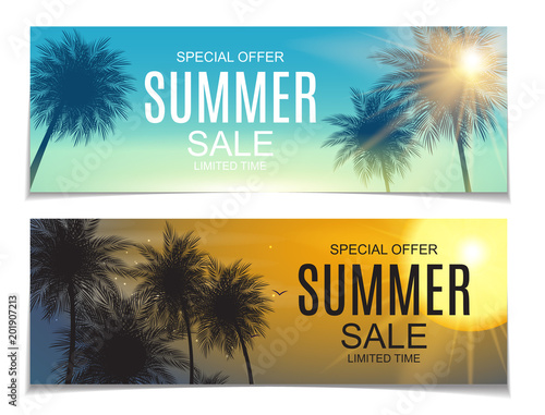 Abstract Vector Illustration Summer Sale Background