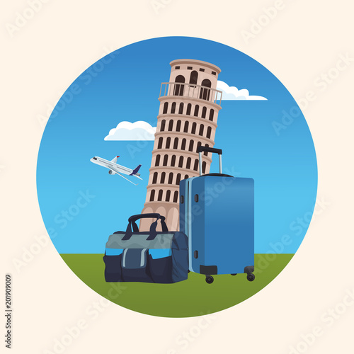 Travel to europe cartoons vector illustration graphic design