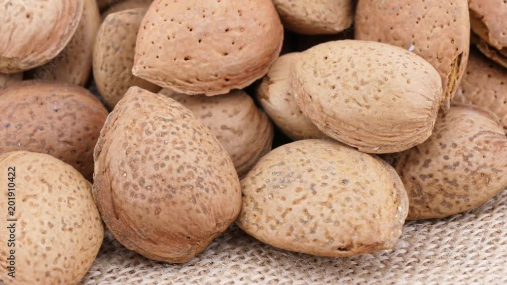 Whole almonds rotating (not loopable) Whole almonds rotating (not loopable)