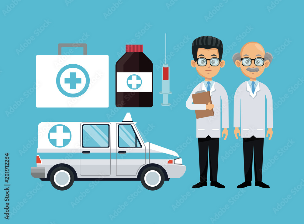 Medical cartoons collection vector illustration graphic design Medical cartoons collection vector illustration graphic design