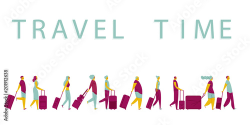 TRAVEL TIME. Take the bags and travel.