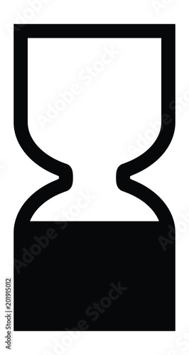 Cosmetics products Best Before End Of Date BBE symbol. Black hourglass icon.