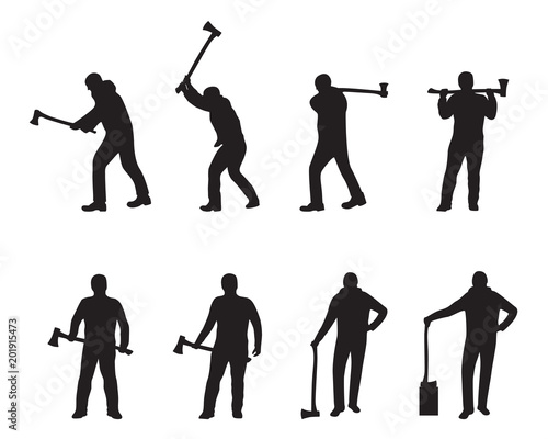 woodcutter silhouette