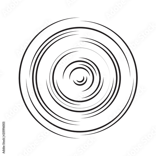 Concentric Circle Elements Backgrounds. Abstract circle pattern. Black and white graphics.