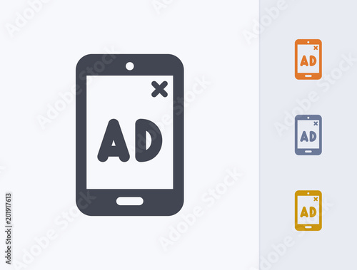 Mobile Ad - Glyph Icons. A professional, pixel-perfect icon.