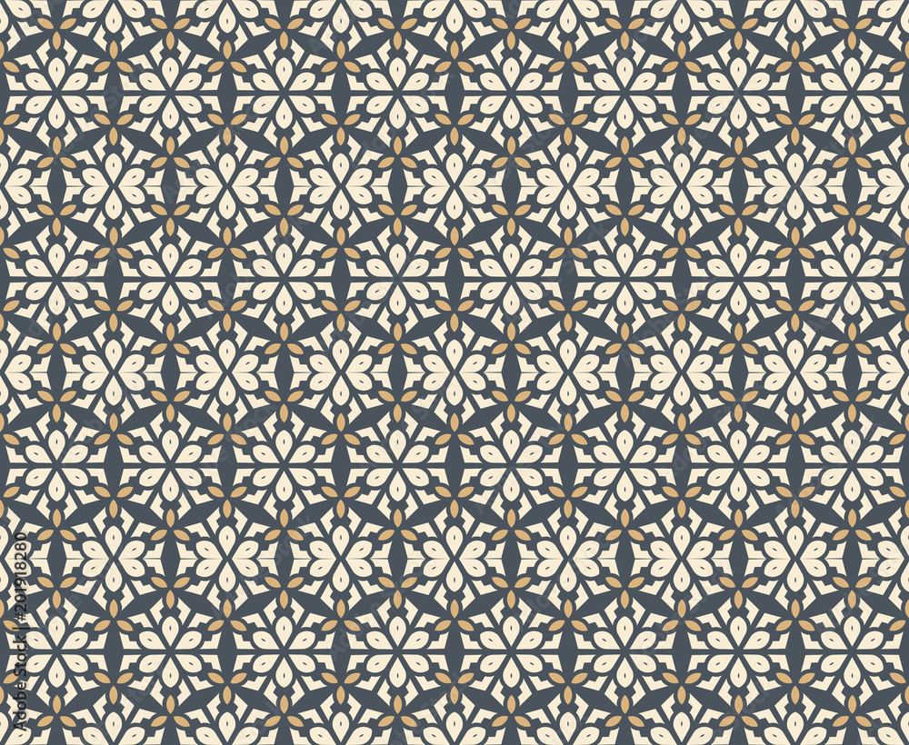 Seamless pattern decorative symmetries, ornament pattern vector