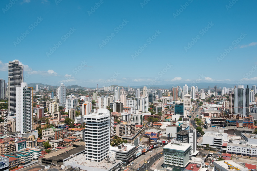 Fototapeta premium Aerial city Skyline of Panama City