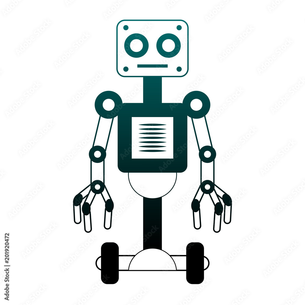 Robot technology cartoon vector illustration graphic design Robot technology cartoon vector illustration graphic design