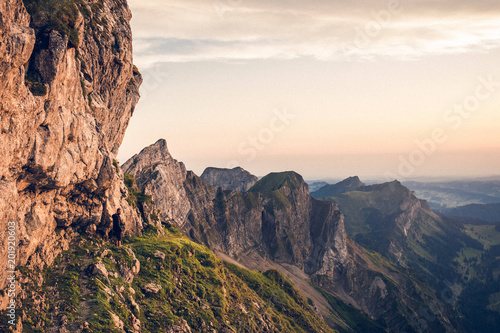 Sunset on Mount Pilatus in Lucerne Switzerland