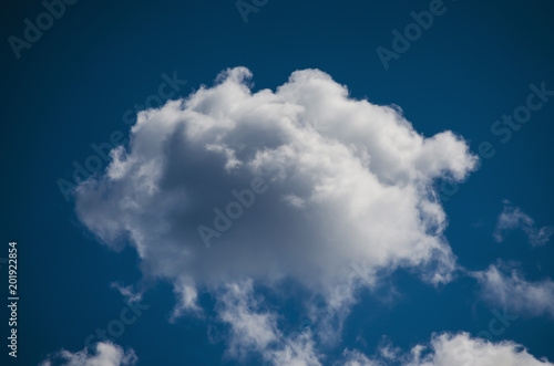 Blue sky with cloud closeup