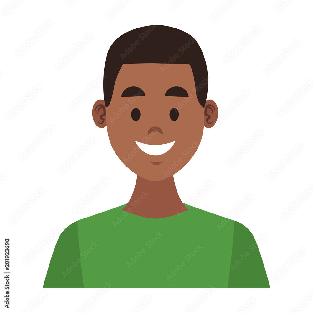 Young man cartoon vector illustration graphic design