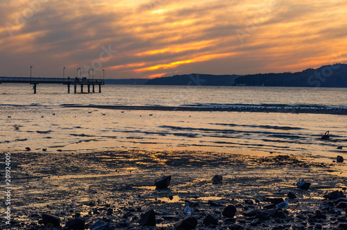 Winter sunset on Puget Sound