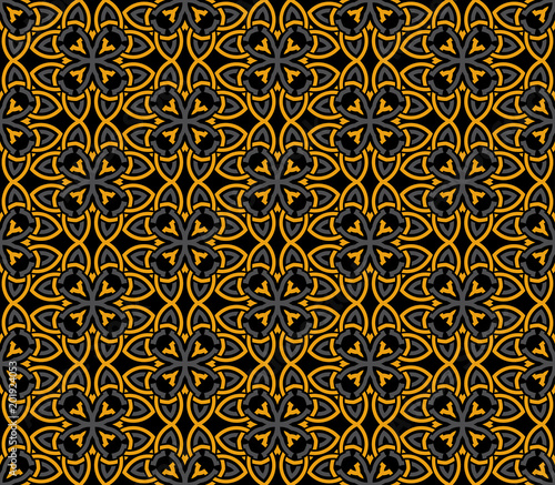 Seamless pattern decorative symmetries, ornament pattern vector