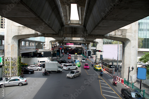 Bangkok Thailand street traffic