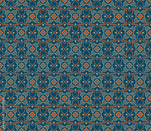 Seamless pattern decorative symmetries, ornament pattern vector illustration