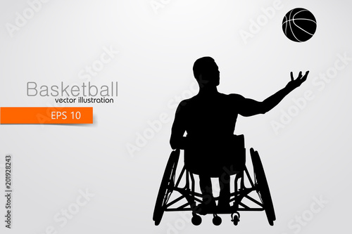 Basketball player disabled. Vector illustration