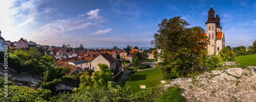Visby - September 23, 2018: Panoramic view of the old town of Visby in Gotland, Sweden