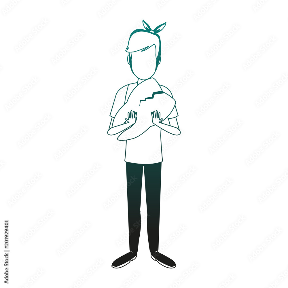 Man with broken tooth vector illustration graphic design Man with broken tooth vector illustration graphic design