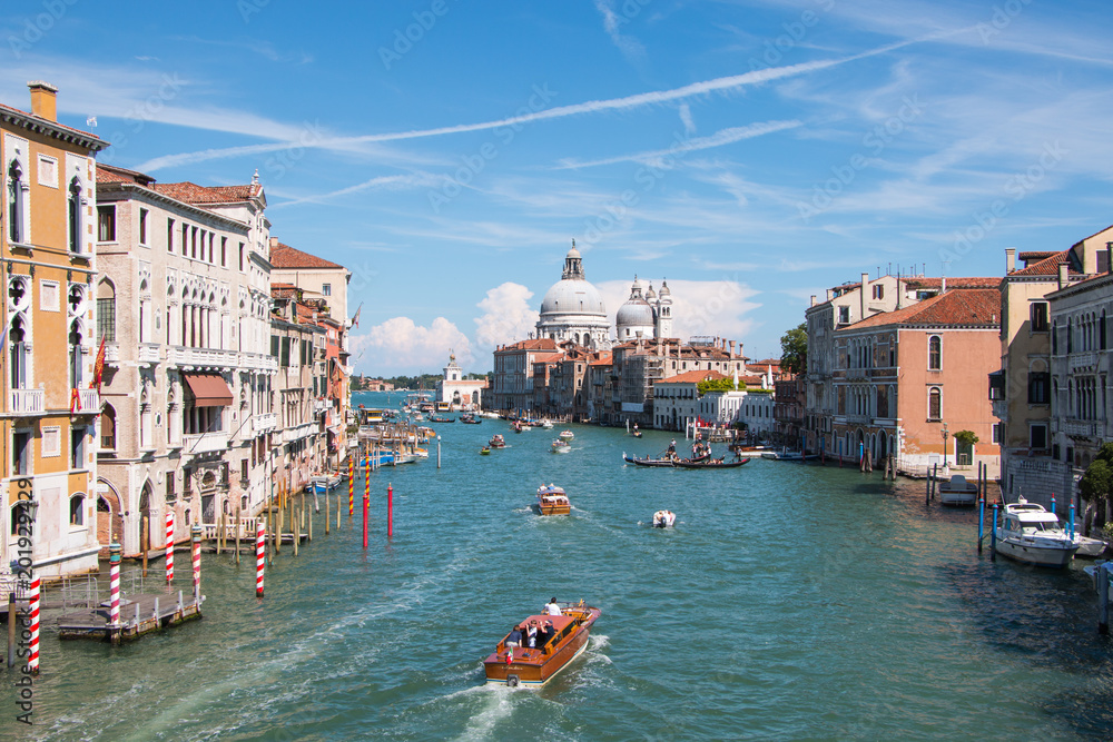 Venice Grand Canal on a summer sunny day