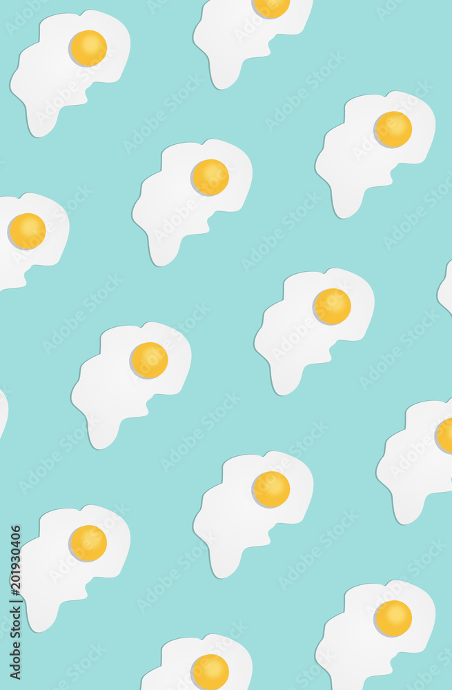 Broken egg on a light blue background Broken egg on a light blue background