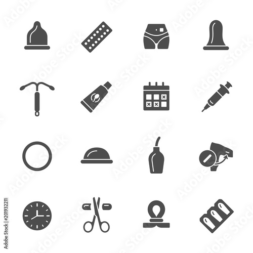 Contraception icons