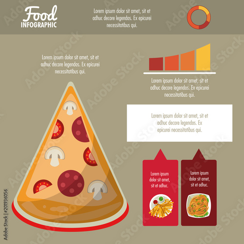 Fast food infographic colorful design vector illustration graphic design