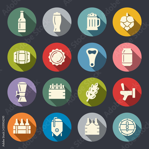 Beer icon set