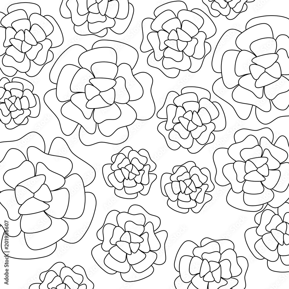 background of floral design. black and white design. vector illustration background of floral design. black and white design. vector illustration