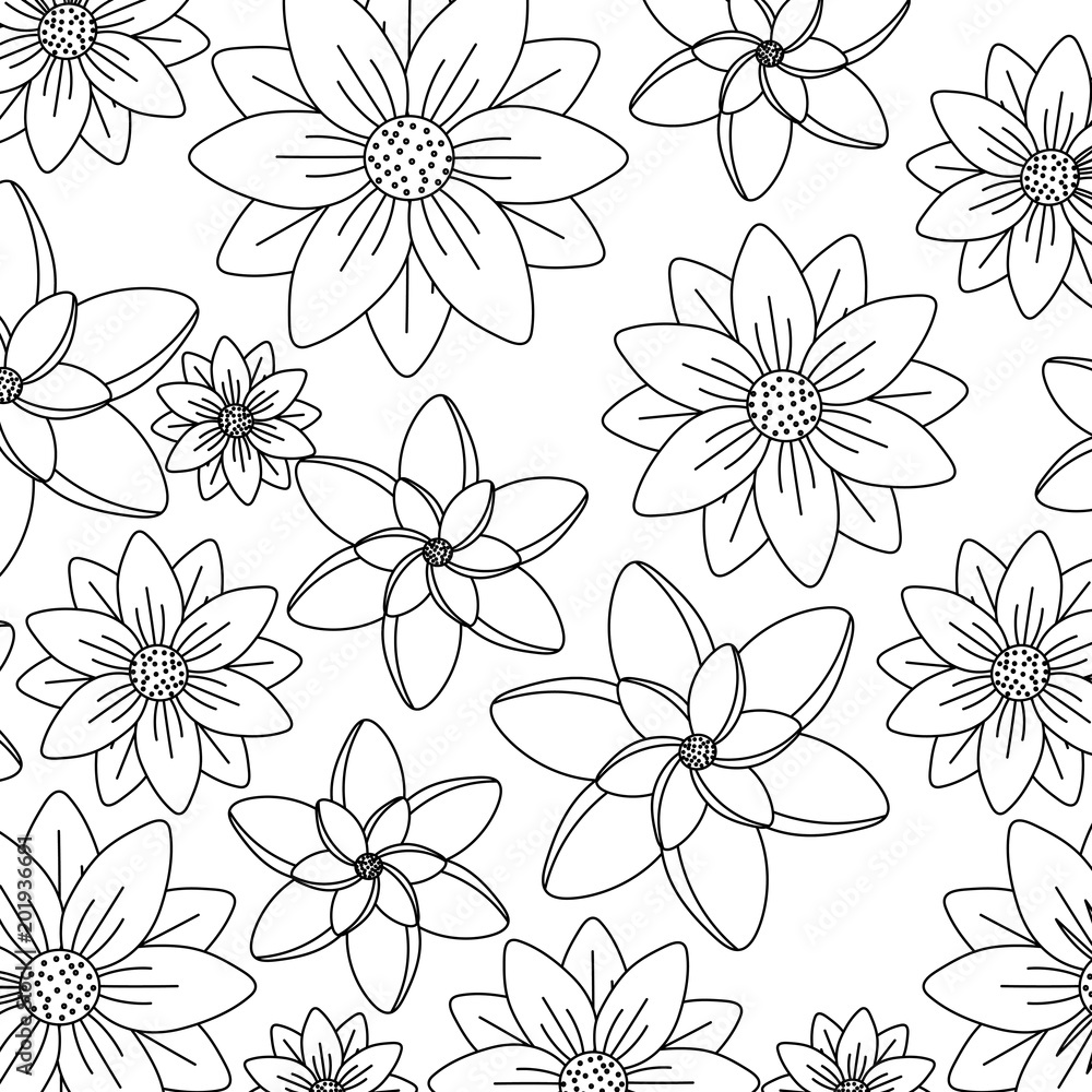 background of floral design. black and white design. vector illustration background of floral design. black and white design. vector illustration