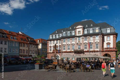 Marktplatz and town Hall Heidelberg, Germany