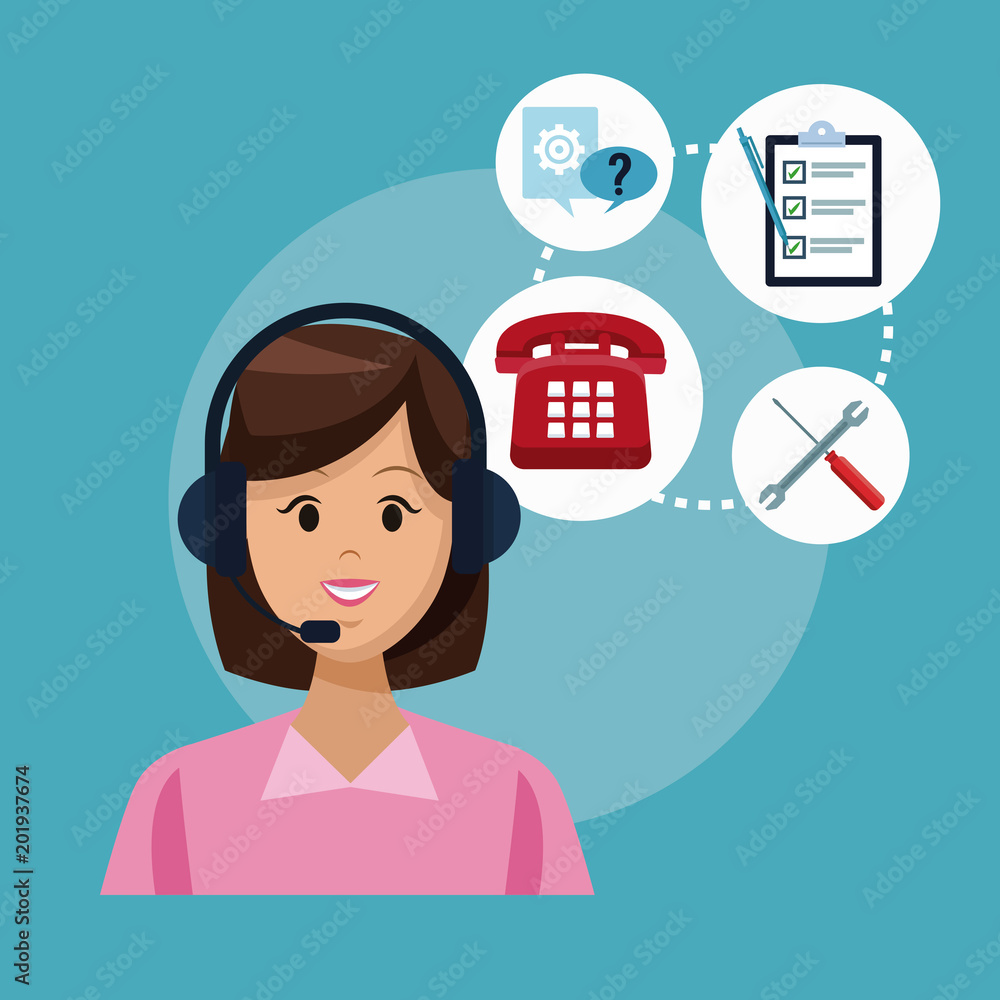 Customer service and support call center concept vector illustration graphic Customer service and support call center concept vector illustration graphic
