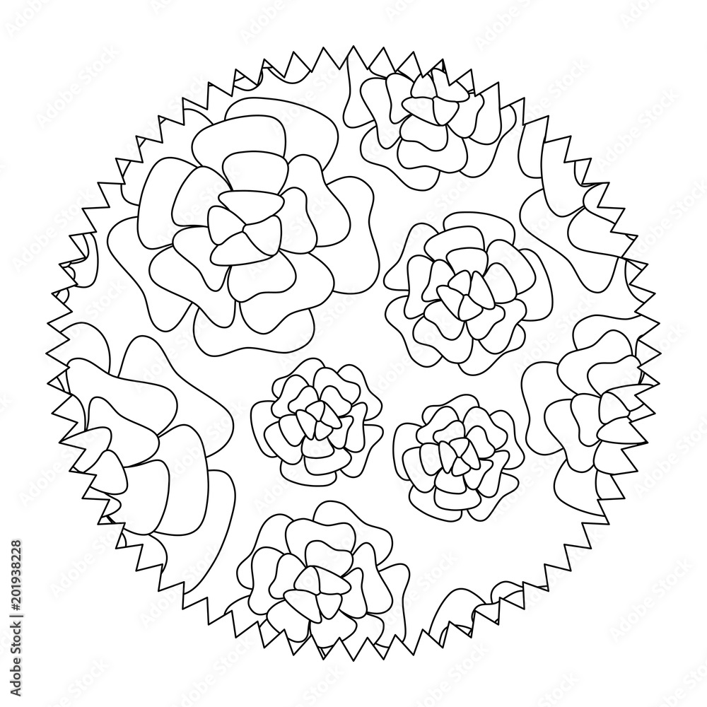 circular frame with beautiful flowers design, vector illustration circular frame with beautiful flowers design, vector illustration
