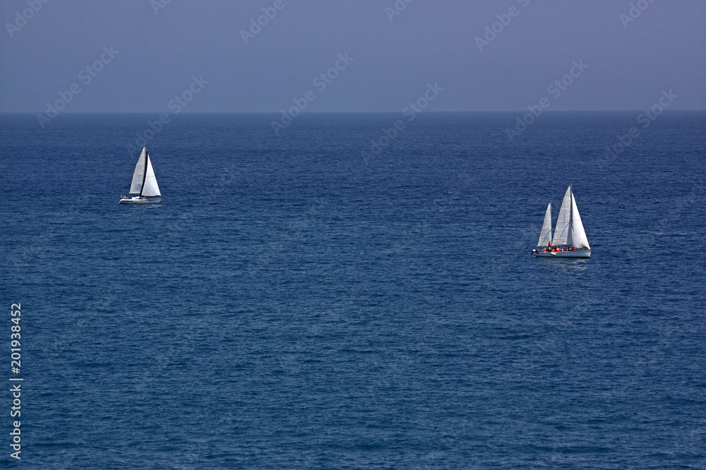 Fototapeta premium Two yachts